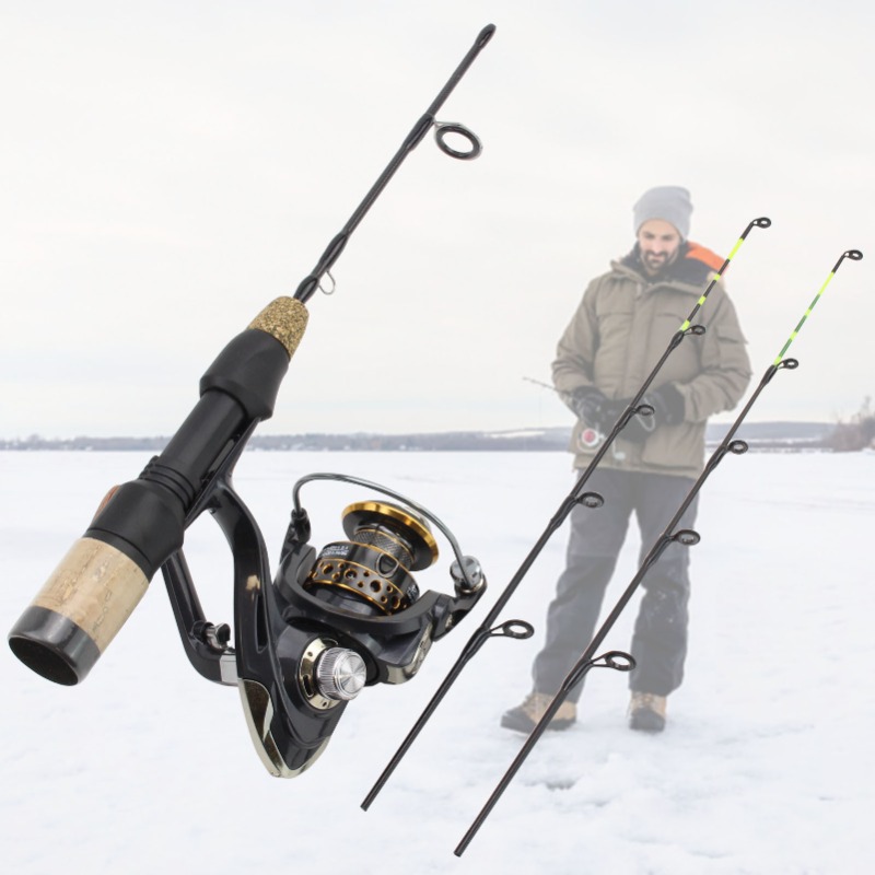 Ice Fishing Tip Up - 60Cm 2 Ujung Joran Gulungan Kombo