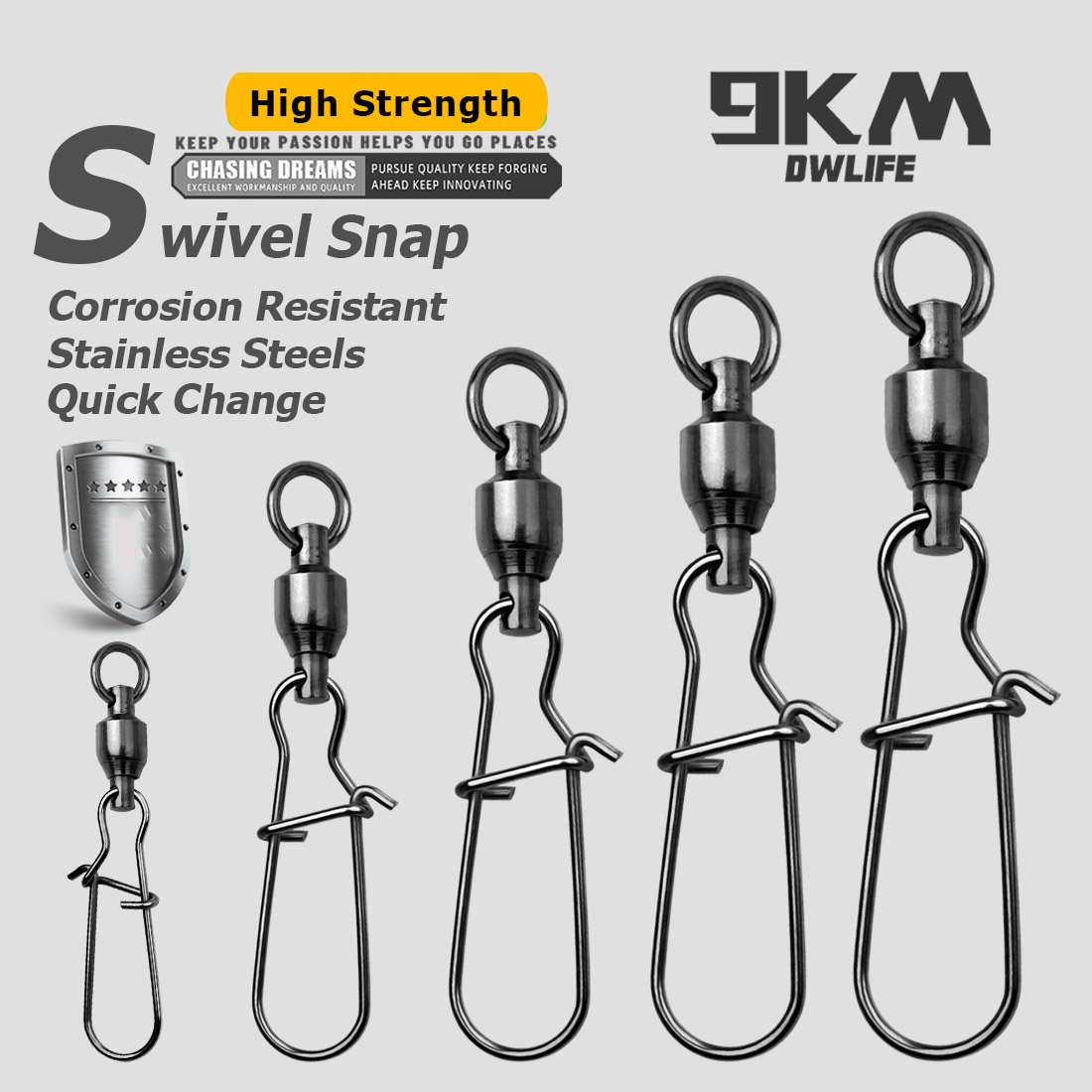 9KM 10PCS Ball Bearing Swivel  - Ice Fishing Tip Up ulasan dan harga